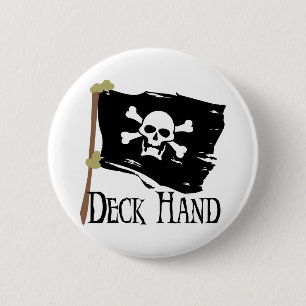 Badge Rond 5 Cm Main de plate-forme de jolly roger