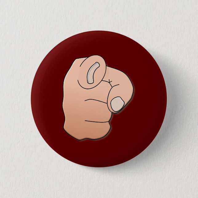 Badge Rond 5 Cm Main Index (Devant)