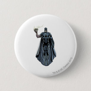 Badge Rond 5 Cm Main noire avec le crâne 2