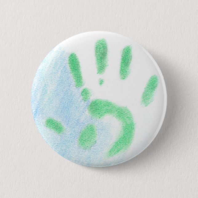 Badge Rond 5 Cm Main paisible (Devant)