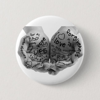 Badge Rond 5 Cm Mains de bouton de soutien seulement