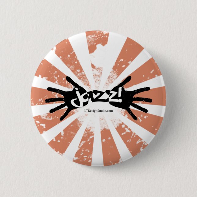 Badge Rond 5 Cm Mains de jazz - bouton (Devant)