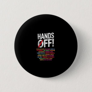 Badge Rond 5 Cm Mains De Ma Manifestation De Sécurité Sociale 2025