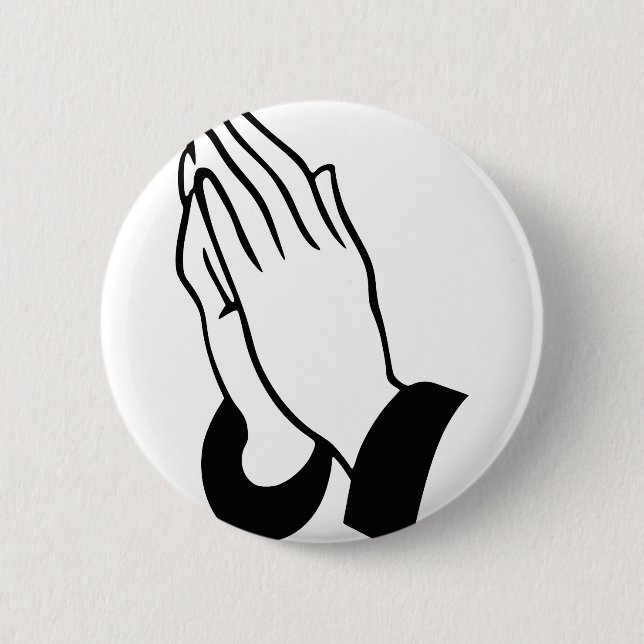 Badge Rond 5 Cm Mains de prière (Devant)