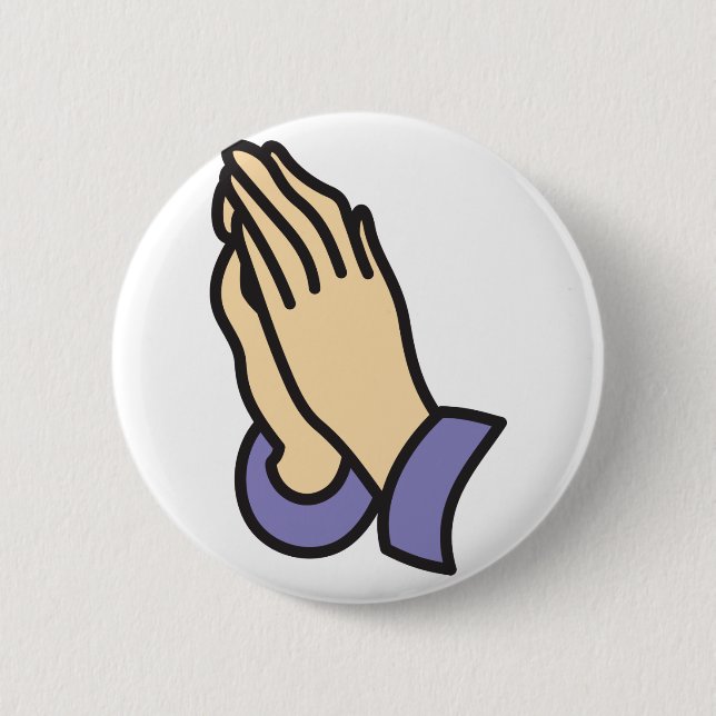 Badge Rond 5 Cm Mains de prière (Devant)