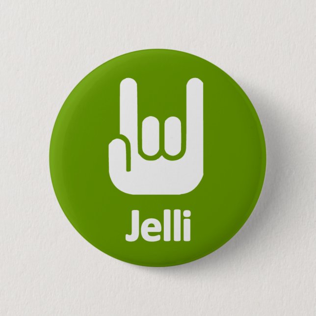 Badge Rond 5 Cm Mains de roche de Jelli (Devant)