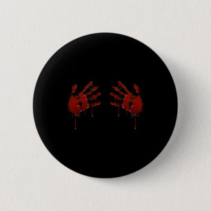 Badge Rond 5 Cm Mains de sang pour hommes Imprimer - Costume d'Hal