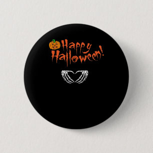 Badge Rond 5 Cm Mains éffrayantes de squelette. Joyeux Halloween.