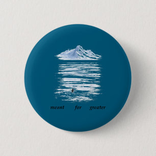 Badge Rond 5 Cm Mais pourquoi manchot triste manchot montagnes mai