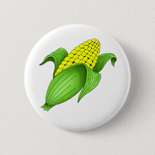 Badge Rond 5 Cm Maïs Sur Le Bouton Cob