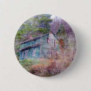 Badge Rond 5 Cm Maison abandonnée