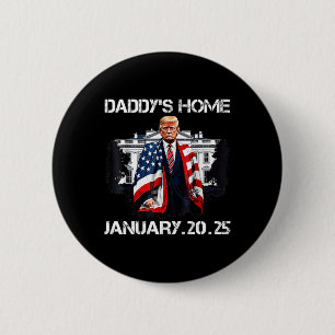 Badge Rond 5 Cm Maison Blanche de Trump Daddy