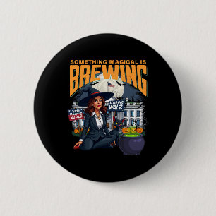 Badge Rond 5 Cm Maison Blanche Kamala Harris Halloween