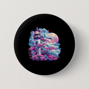 Badge Rond 5 Cm Maison de bord de mer phare voile mer plage bateau