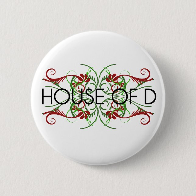 Badge Rond 5 Cm maison de logo de d (Devant)