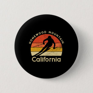 Badge Rond 5 Cm Maison de ski vintage Homewood Mountain Californie