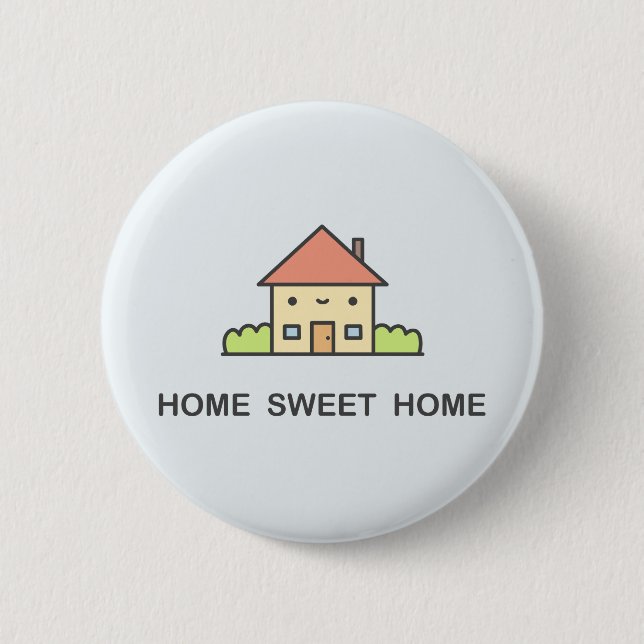 Badge Rond 5 Cm Maison Douce Maison (Devant)