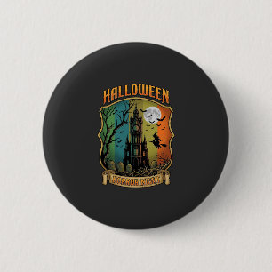 Badge Rond 5 Cm Maison Hantée de la Nuit d'Horreur d'Halloween Sor