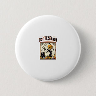 Badge Rond 5 Cm Maison Hantée Halloween Fantôme C'est La Saison_1
