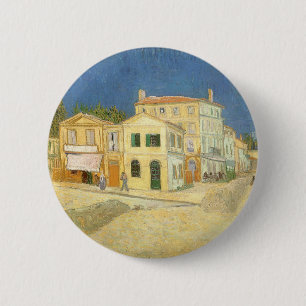 Badge Rond 5 Cm Maison Jaune par Vincent van Gogh