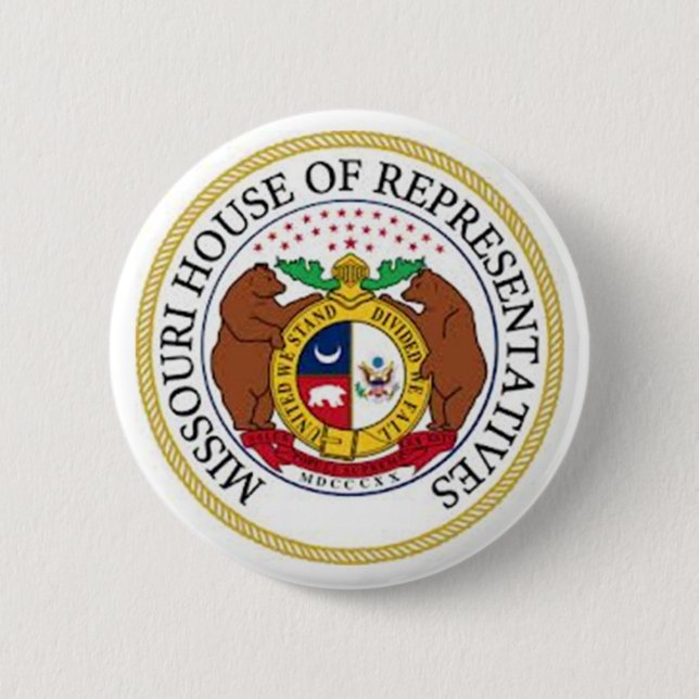 BADGE ROND 5 CM MAISON MISSOURI DES REPRÉSENTANTS (Devant)