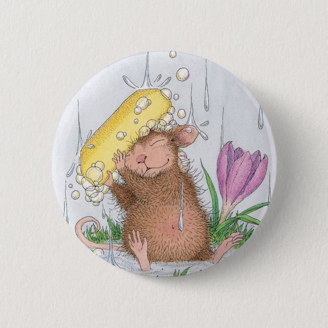 Badge Rond 5 Cm Maison-Souris Designs® - bon amusement propre (Devant)