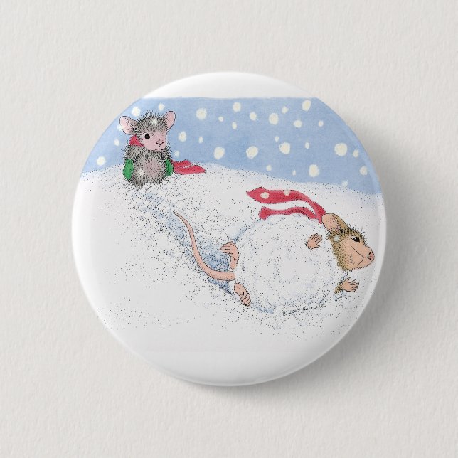 Badge Rond 5 Cm Maison-Souris Designs® - goupilles (Devant)