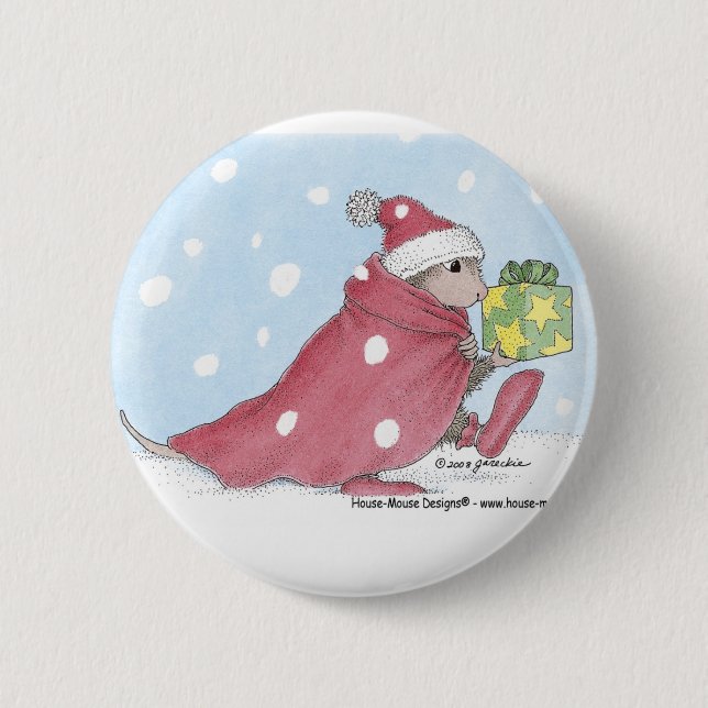 Badge Rond 5 Cm Maison-Souris Designs® - goupilles (Devant)