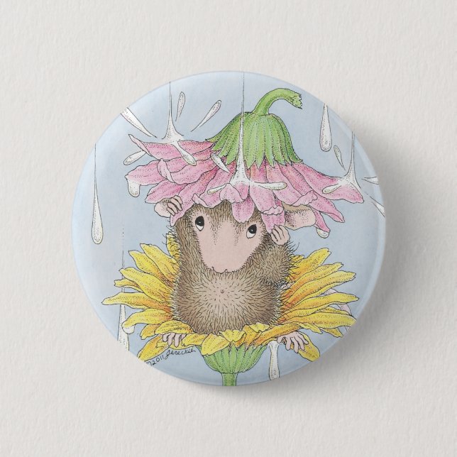 Badge Rond 5 Cm Maison-Souris Designs® - goupilles (Devant)