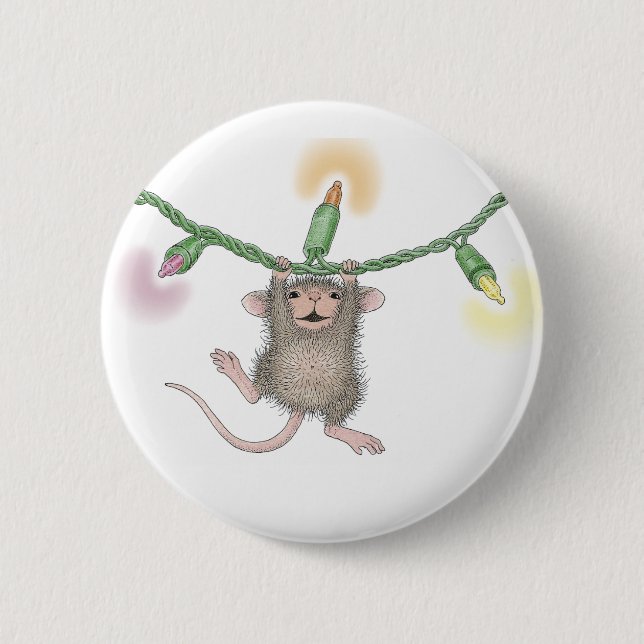 Badge Rond 5 Cm Maison-Souris Designs® - goupilles (Devant)
