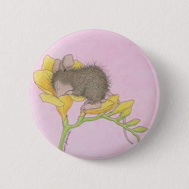 Badge Rond 5 Cm Maison-Souris Designs® - goupilles (Devant)