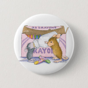 Badge Rond 5 Cm Maison-Souris Designs® - goupilles