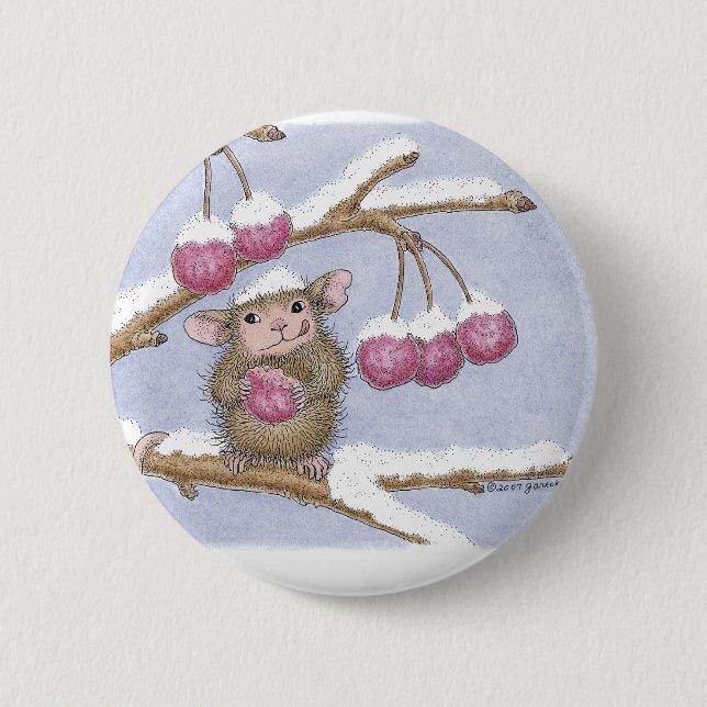 Badge Rond 5 Cm Maison-Souris Designs® - goupilles (Devant)
