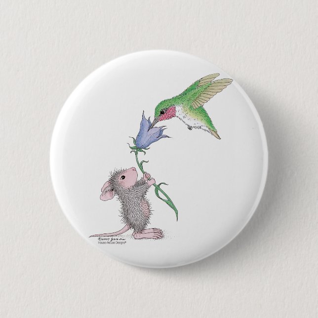 Badge Rond 5 Cm Maison-Souris Designs® - goupilles (Devant)