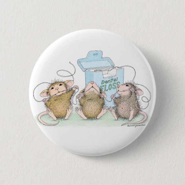 Badge Rond 5 Cm Maison-Souris Designs® - goupilles (Devant)