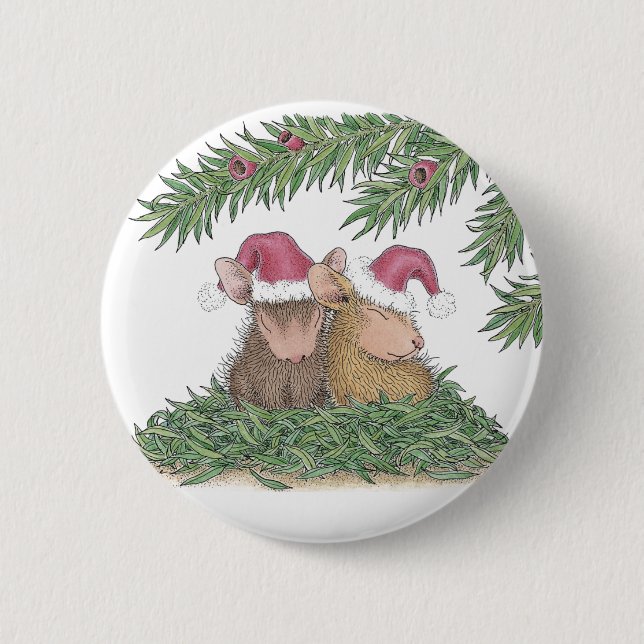 Badge Rond 5 Cm Maison-Souris Designs® - goupilles (Devant)