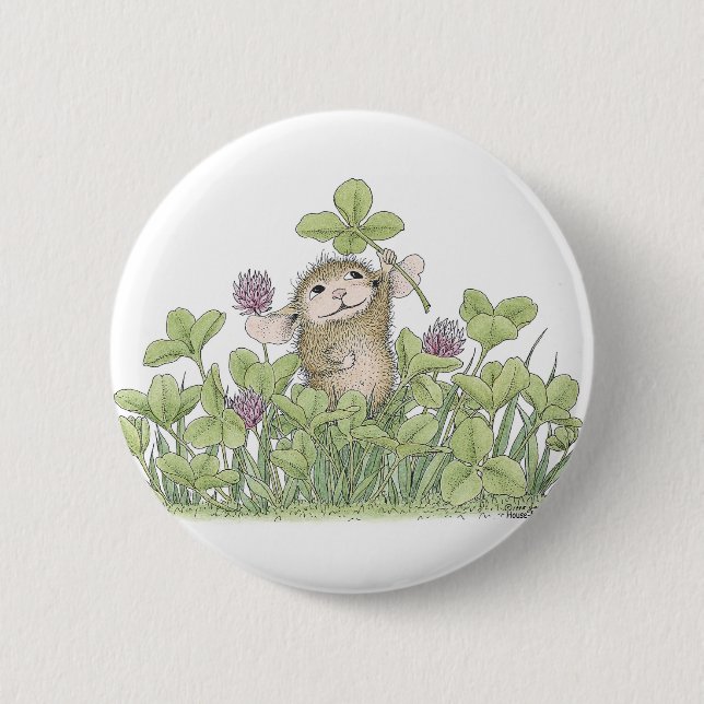 Badge Rond 5 Cm Maison-Souris Designs® - goupilles (Devant)