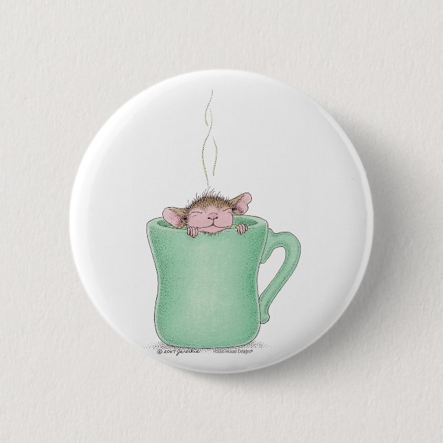 Badge Rond 5 Cm Maison-Souris Designs® - goupilles (Devant)