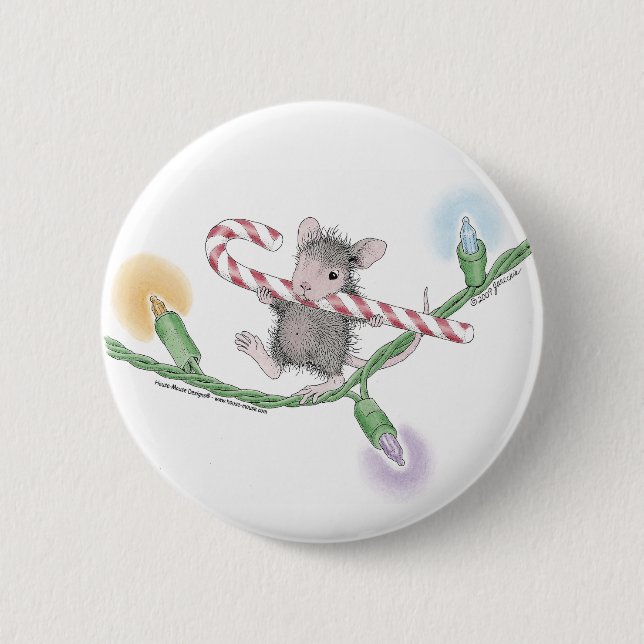 Badge Rond 5 Cm Maison-Souris Designs® - goupilles (Devant)