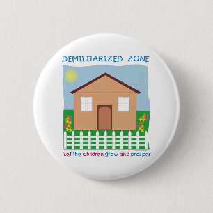 Badge Rond 5 Cm Maison sûre Zone démilitarisée sauver les enfants