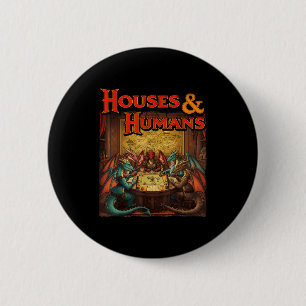 Badge Rond 5 Cm Maisons de jeu Humains Drôle Parodie Rpg Joueur Ho