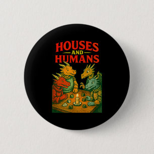 Badge Rond 5 Cm Maisons Et Humains Jeux Vidéo Drôle Rpg Joueur Hom