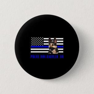 Badge Rond 5 Cm Maitre-chien de chien policier