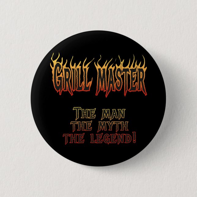 Badge Rond 5 Cm Maître de gril (Devant)