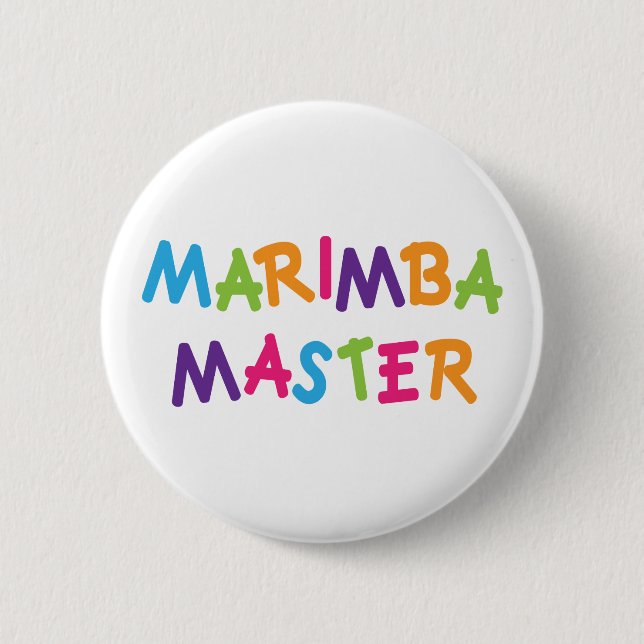 Badge Rond 5 Cm Maître mignon de Marimba (Devant)
