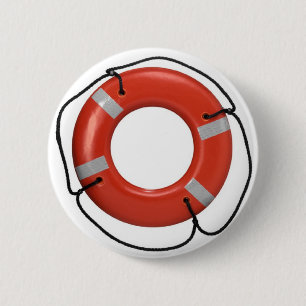 BADGE ROND 5 CM MAÎTRE NAGEUR ORANGE