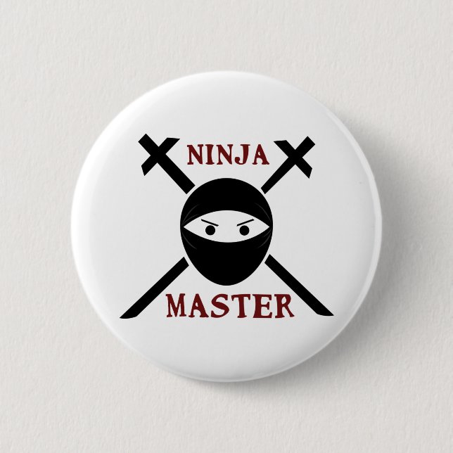 Badge Rond 5 Cm Maître Ninja (Devant)