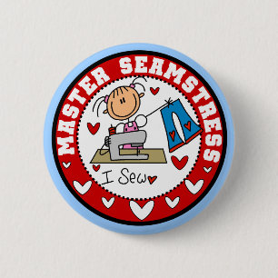 Badge Rond 5 Cm Maîtresse Couturière