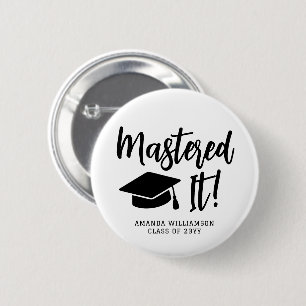 Badge Rond 5 Cm Maîtrise personnalisée Diplôme La maîtrise
