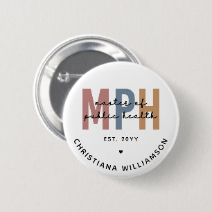 Badge Rond 5 Cm Maîtrise personnalisée en santé publique